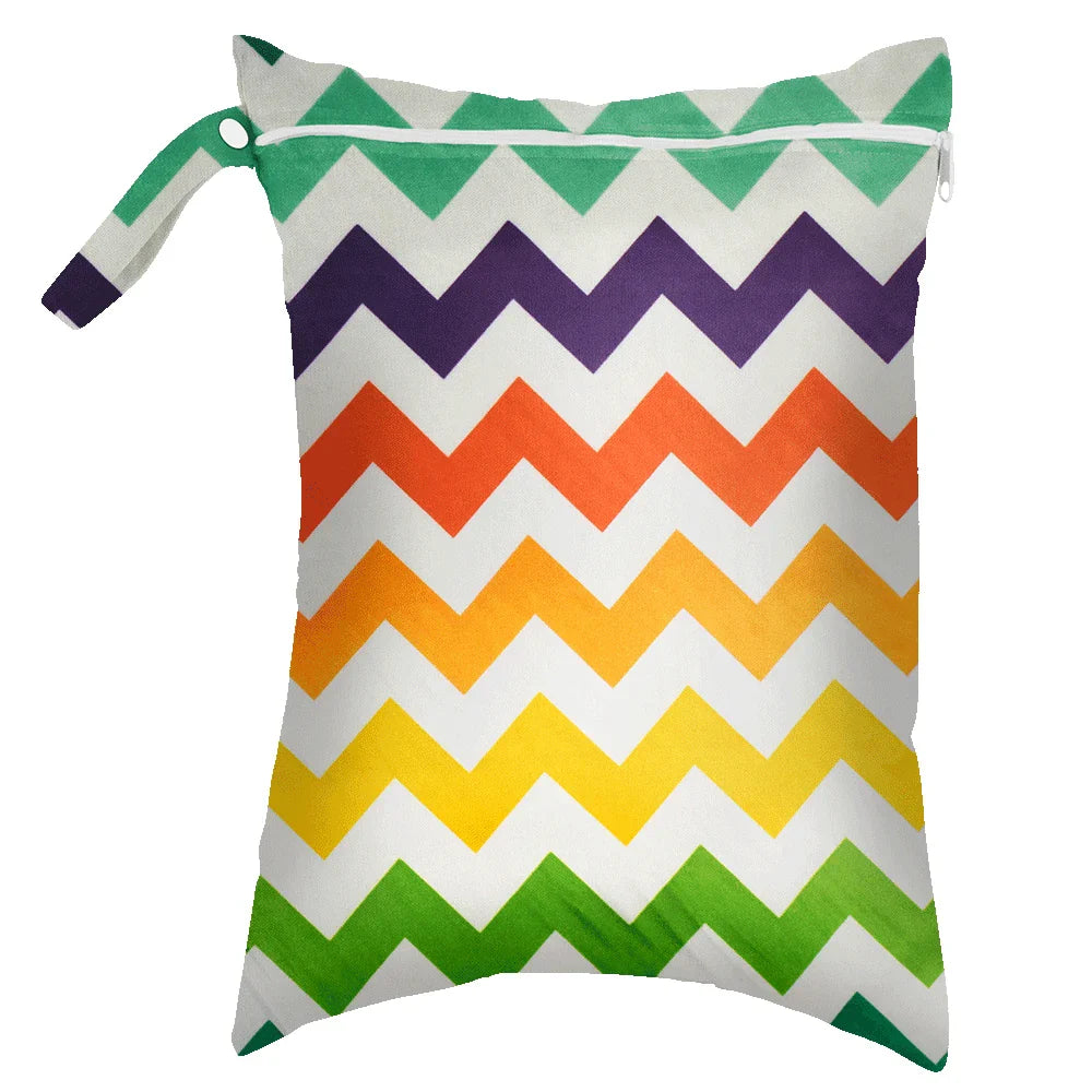 Waterproof Wet Bag 30 x 40 cm (11.8 x 15.7 in) Reusable Washable Diaper & Swim Pouch for Travel