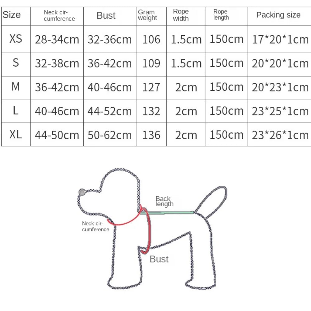 Adjustable No-Pull Pet Harness and Leash Anti-Escape Chest Strap Vest for Small & Medium Dogs and Cats