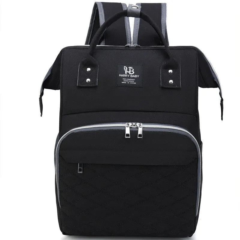 Large Diaper Backpack 36-55L - Stroller Hanging Nappy Bag with Changing Mat, Multi-Pocket Baby Nursing Bag