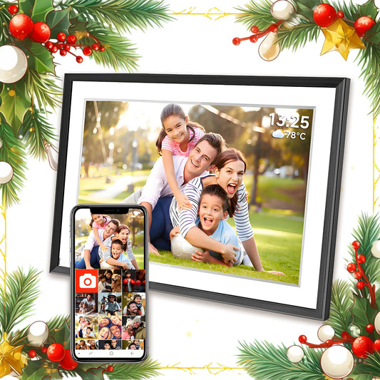 10.1-Inch (25.7 cm) WiFi Digital Photo Frame 1280×800 IPS Touchscreen – 32GB Cloud Smart Picture Frame (Frameo App)