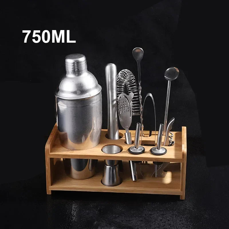 Stainless Steel Boston Cocktail Shaker Set – 550 ml (18.6 oz) & 750 ml (25.4 oz) Martini Mixer for Bartenders and Home Bar