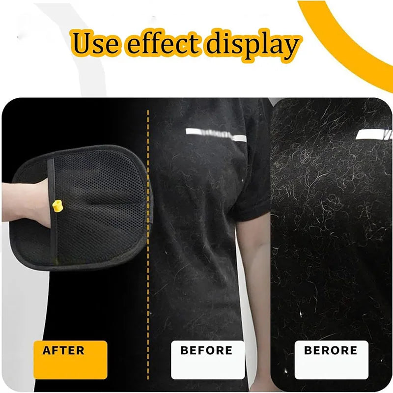 Reusable Double-Sided Pet Hair Removal Gloves for Sofa, Carpet & Clothing