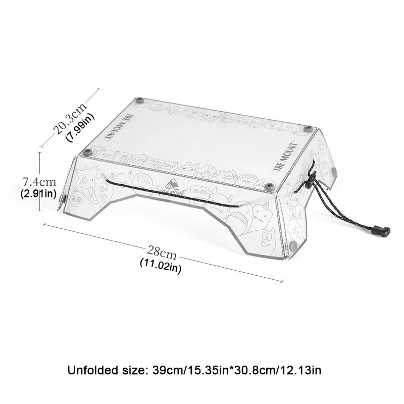 Ultralight Foldable Camping Table & Tray — Compact Portable Backpacking Table (26.5×16.8×11 cm / 10.4×6.6×4.3 in)