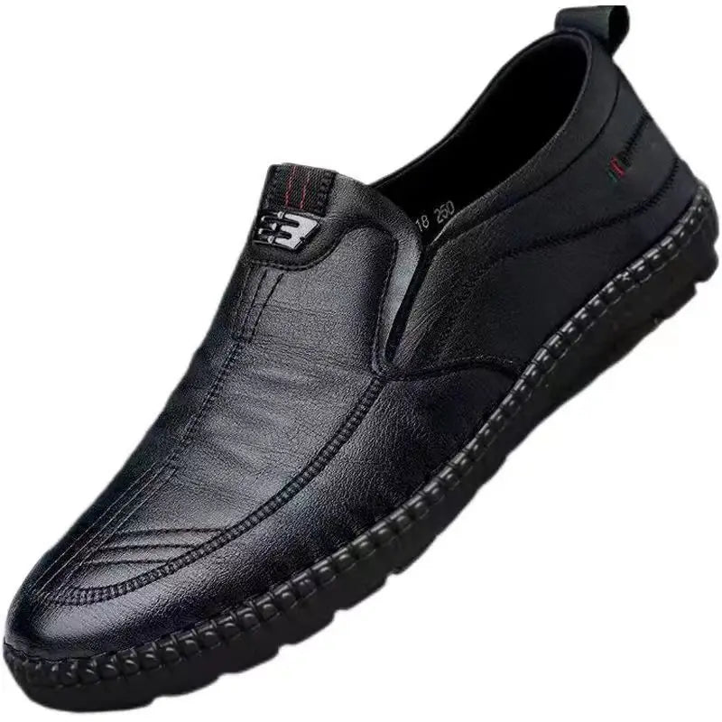 Men's PU Leather Loafers - Breathable Non-Slip Slip-On Casual Driving & Office Shoes