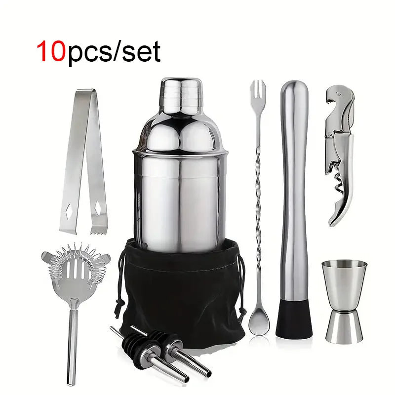 Stainless Steel Boston Cocktail Shaker Set – 550 ml (18.6 oz) & 750 ml (25.4 oz) Martini Mixer for Bartenders and Home Bar
