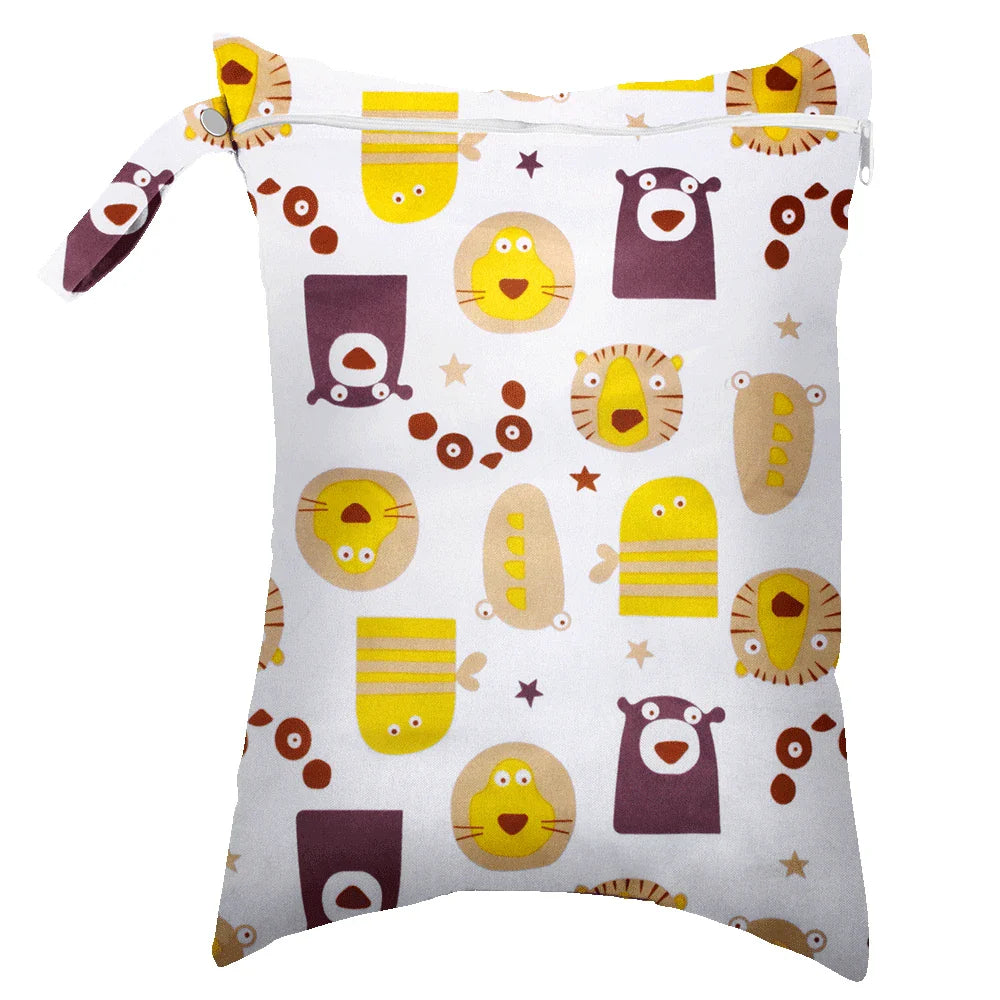 Waterproof Wet Bag 30 x 40 cm (11.8 x 15.7 in) Reusable Washable Diaper & Swim Pouch for Travel