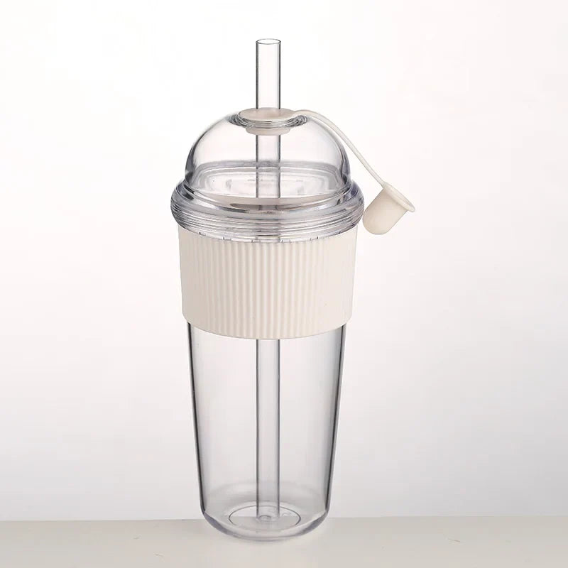 Insulated Flip Straw Bottle — 430ml (14oz) & 630ml (21oz) Leak‑Proof Travel Water Bottle for Coffee, Sports & Work