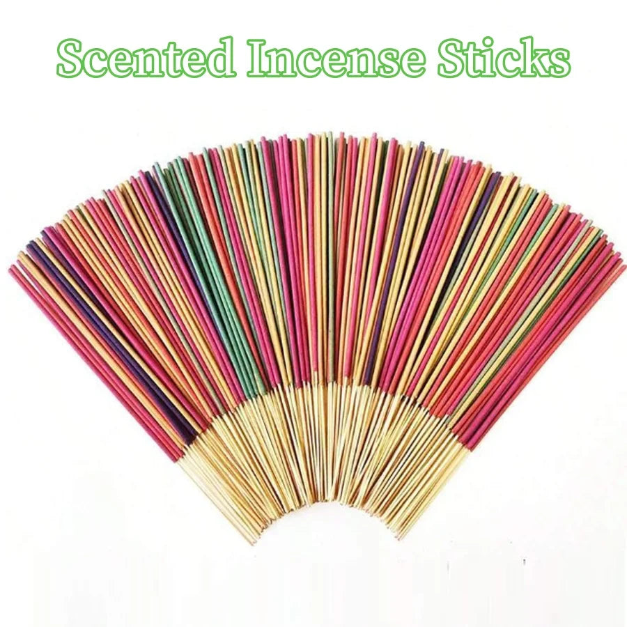 Aromatherapy Incense Sticks 30–240 Pc, 7 Natural Scents (Lavender, Jasmine, Ocean, Rose, Sakura) with Incense Holder for Yoga & Meditation