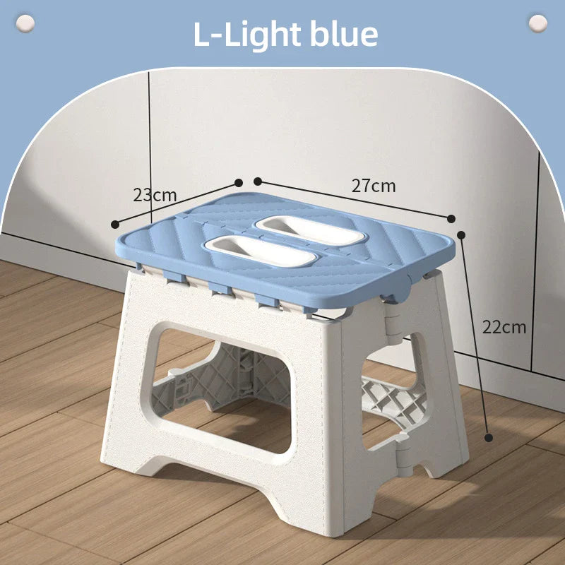 Portable Plastic Folding Chair – Thickened Foldable Outdoor Camping & Beach Seat for Family & Kids