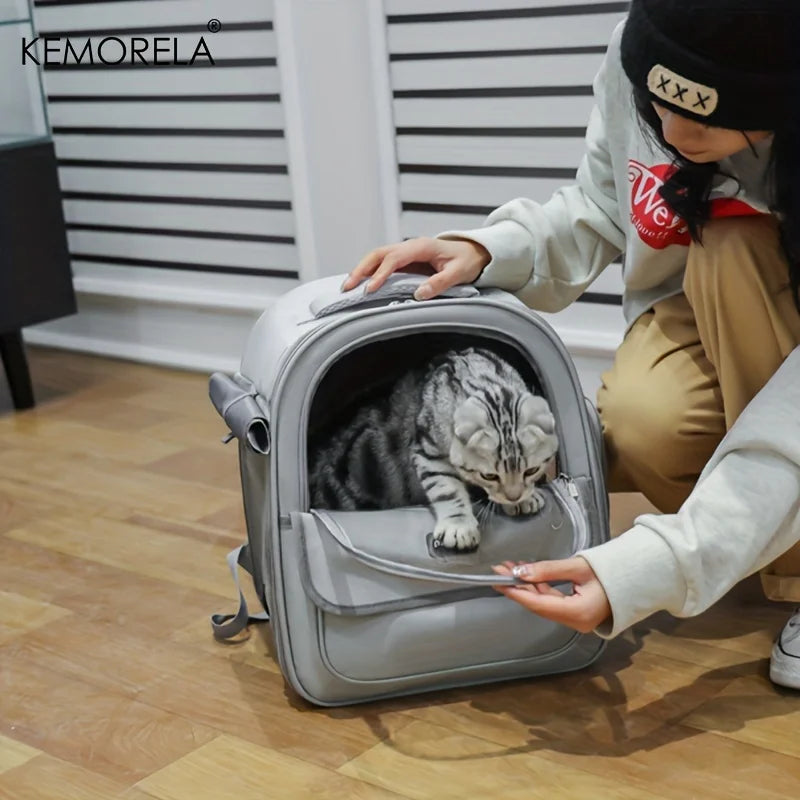 Transparent Bubble Pet Backpack Carrier for Cats & Small Dogs - Breathable Outdoor Capsule Carrier