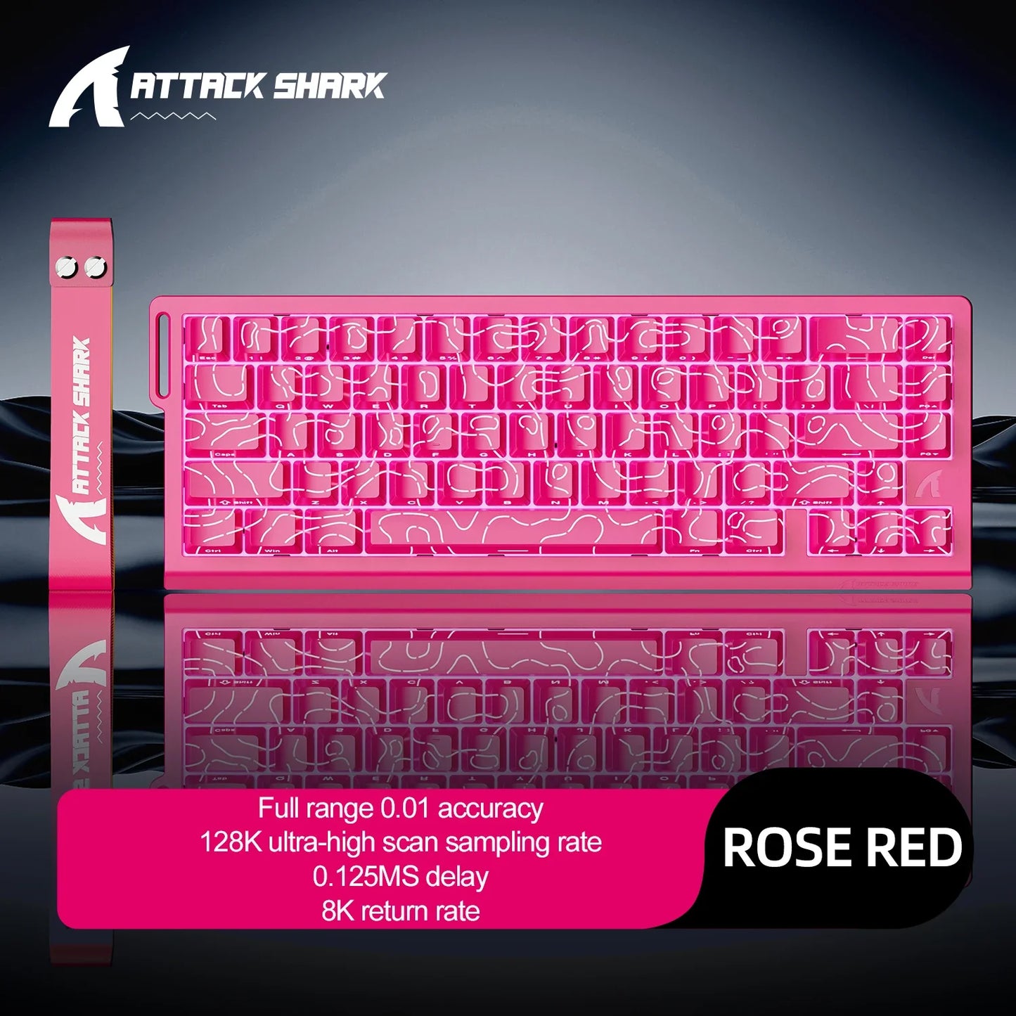 Magnetic 68-Key Wired Mechanical Gaming Keyboard – Hot-Swap PBT Keycaps, RGB Backlight, 8000Hz Polling, 0.125ms Response