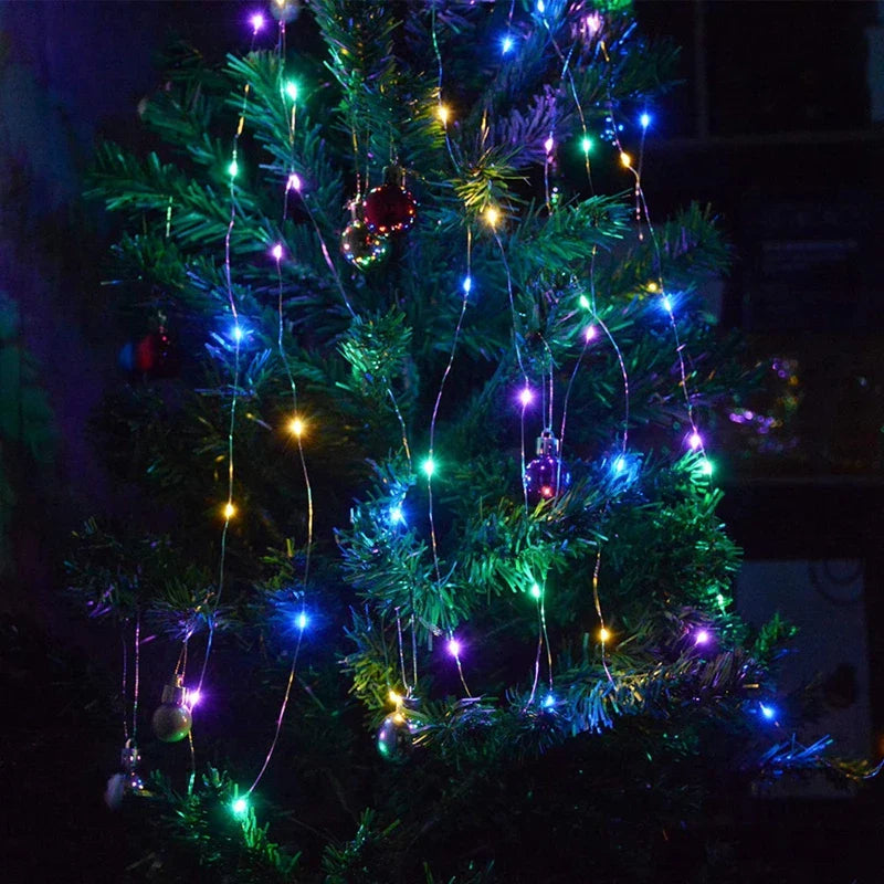 Battery Operated LED Fairy Lights – Copper Wire String Lights for Bedroom, Christmas & Parties | 20–100 LEDs, 2–10 m (6.6–32.8 ft), AA Powered, Multicolor