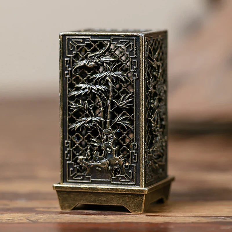 Vertical Alloy Incense Burner Hollow Stickless Powder Holder | Xiangyun Home Fragrance Ornament