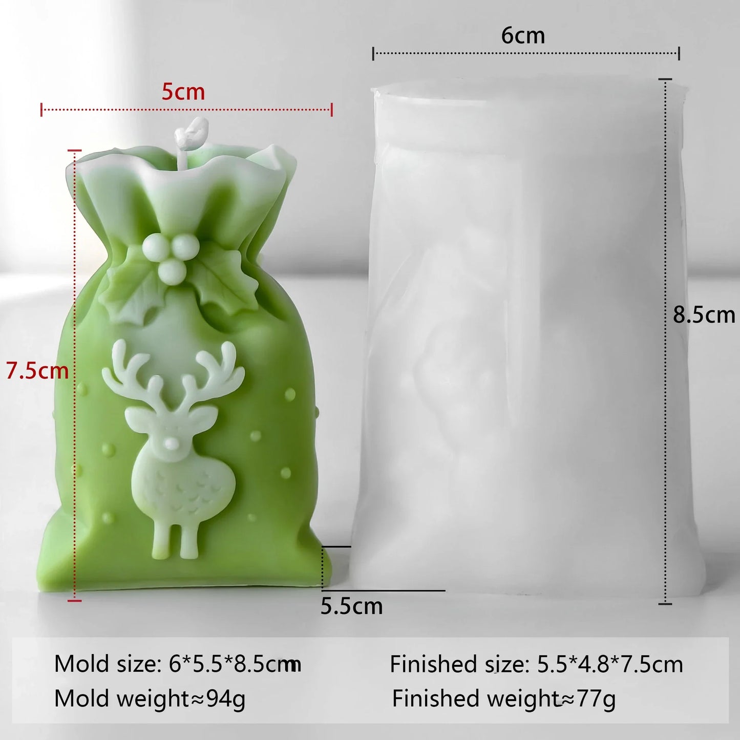 Reusable 3D Silicone Candle Mold 1‑Pack for DIY Candle, Resin & Soap Making - Flexible Non‑Stick