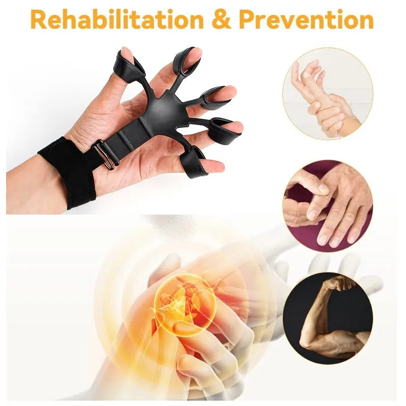 2-Pack Silicone Finger Exerciser — 6 Resistance Levels Hand & Finger Strengthener for Rehab, Guitarists & Athletes