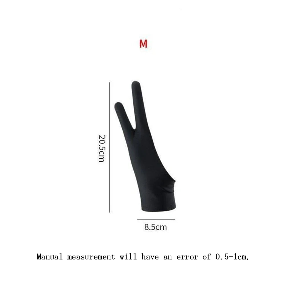Two-Finger Drawing Glove for Tablets — Left & Right Hand Anti-Fouling Touchscreen Glove