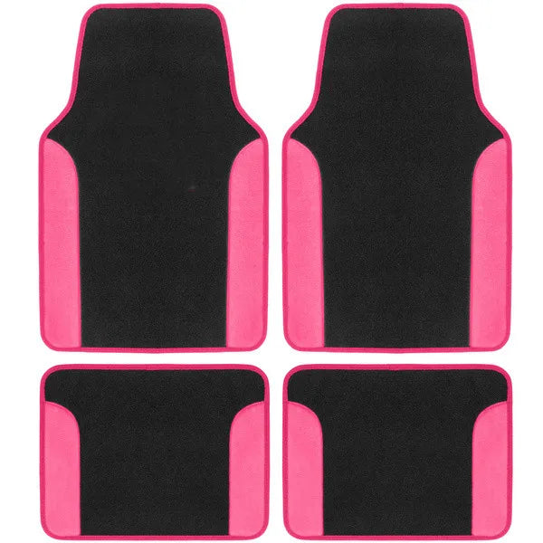 4-Piece Universal Car Floor Mats Set – Suede-Style Synthetic Carpet Liners for Cars, SUVs & Vans, Anti-Slip, Easy-Clean