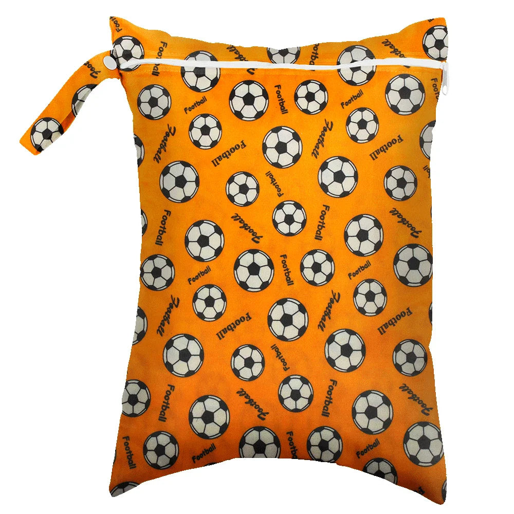 Waterproof Wet Bag 30 x 40 cm (11.8 x 15.7 in) Reusable Washable Diaper & Swim Pouch for Travel