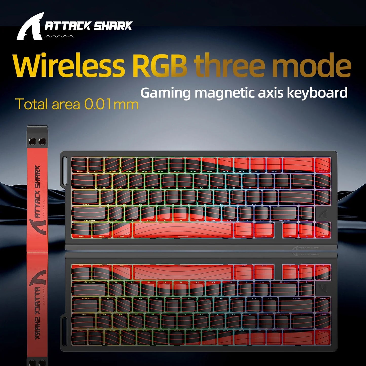 Magnetic Mechanical Gaming Keyboard 68-Key Compact Hot-Swap RGB Wired 8000Hz 0.125ms Response