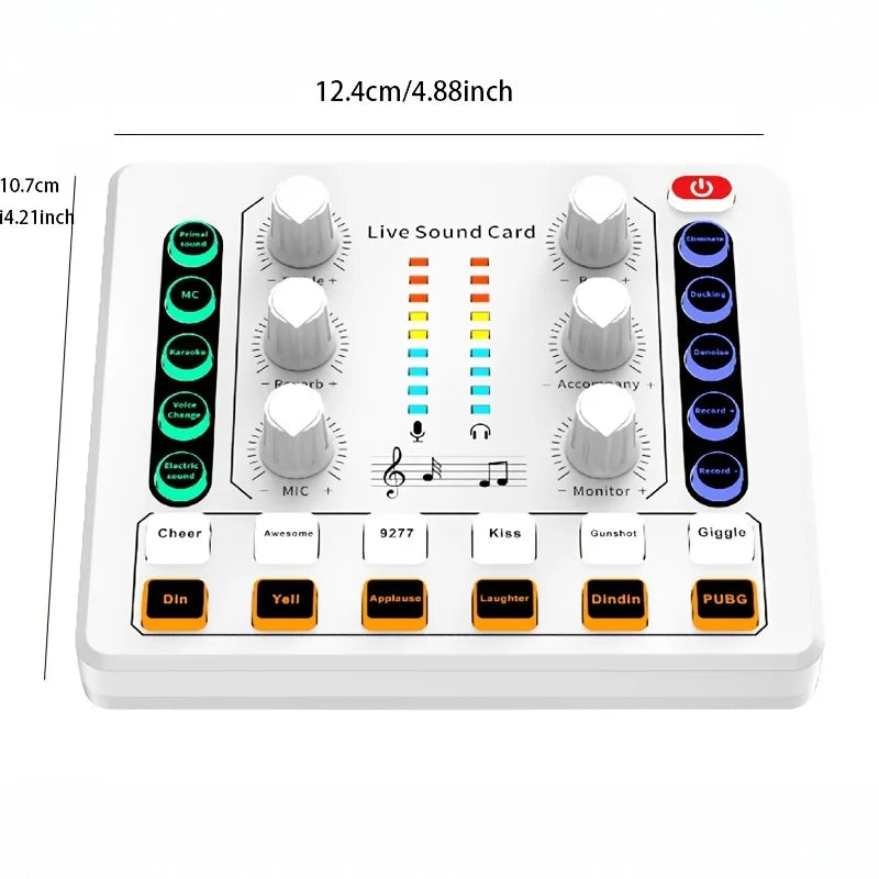 Portable All-in-One Podcast Audio Interface with Premium Mic Preamp and Sound Card