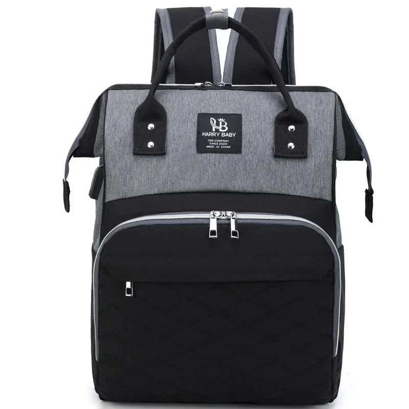 Large Diaper Backpack 36-55L - Stroller Hanging Nappy Bag with Changing Mat, Multi-Pocket Baby Nursing Bag