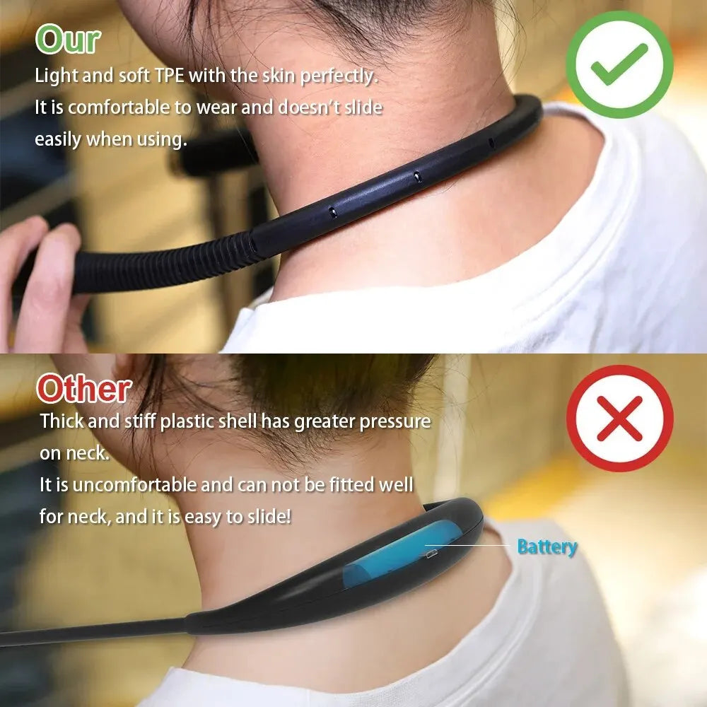 Hands-Free Neck Reading Light USB Rechargeable Flexible LED Book Light 3-Color 3-Brightness Portable for Reading Knitting Camping