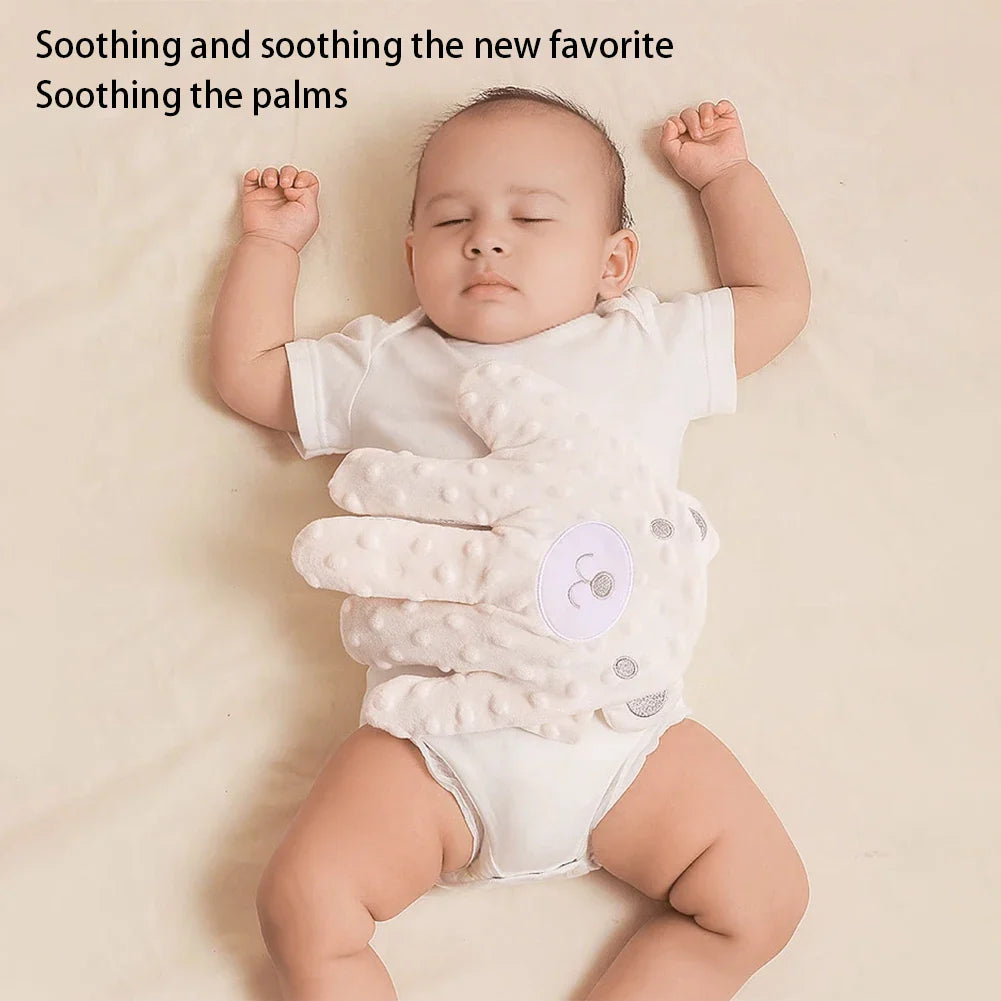 Baby Soothing Palm Sleep Pillow with Remote – Infant Calming Anti-Startle Hand Plush, 26 x 24 cm (10.2 x 9.4 in)