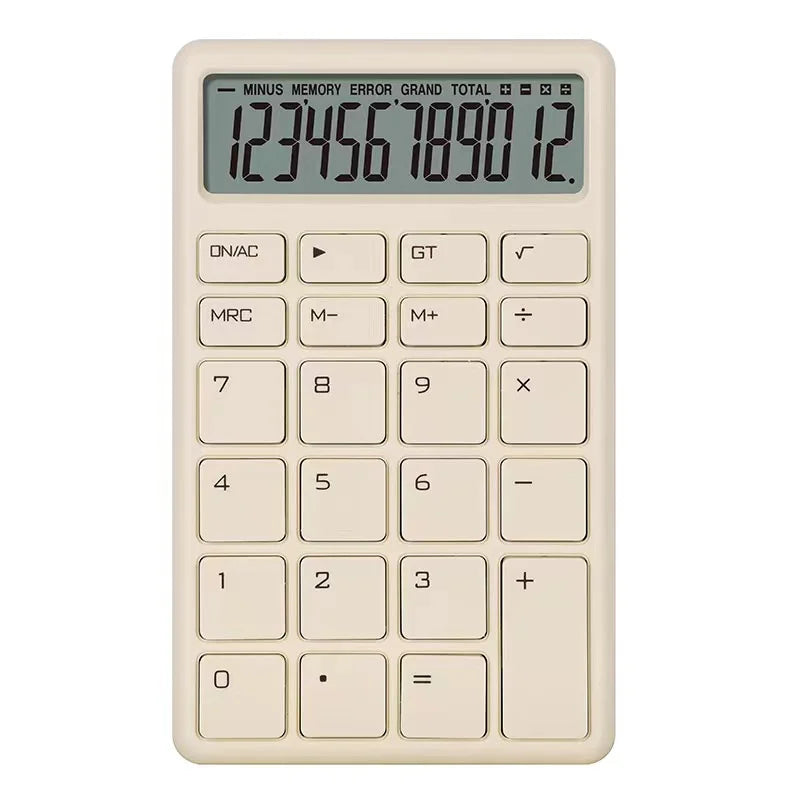 12-Digit Dual Power Solar Calculator - Portable Electronic Calculator for Home, Office & School