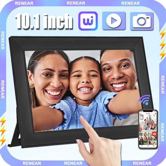 10.1-inch (25.6 cm) Digital Photo Frame 16GB WiFi Touchscreen 1280x800 IPS Auto-Rotate Photo Sharing - Ideal Gift