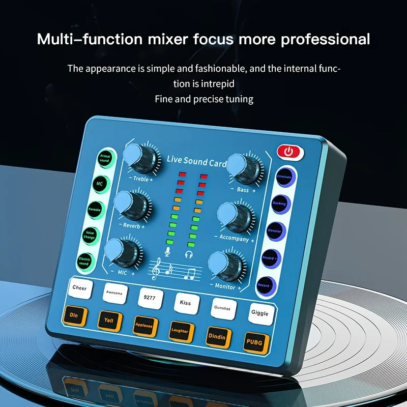 Portable All-in-One Podcast Audio Interface with Premium Mic Preamp and Sound Card