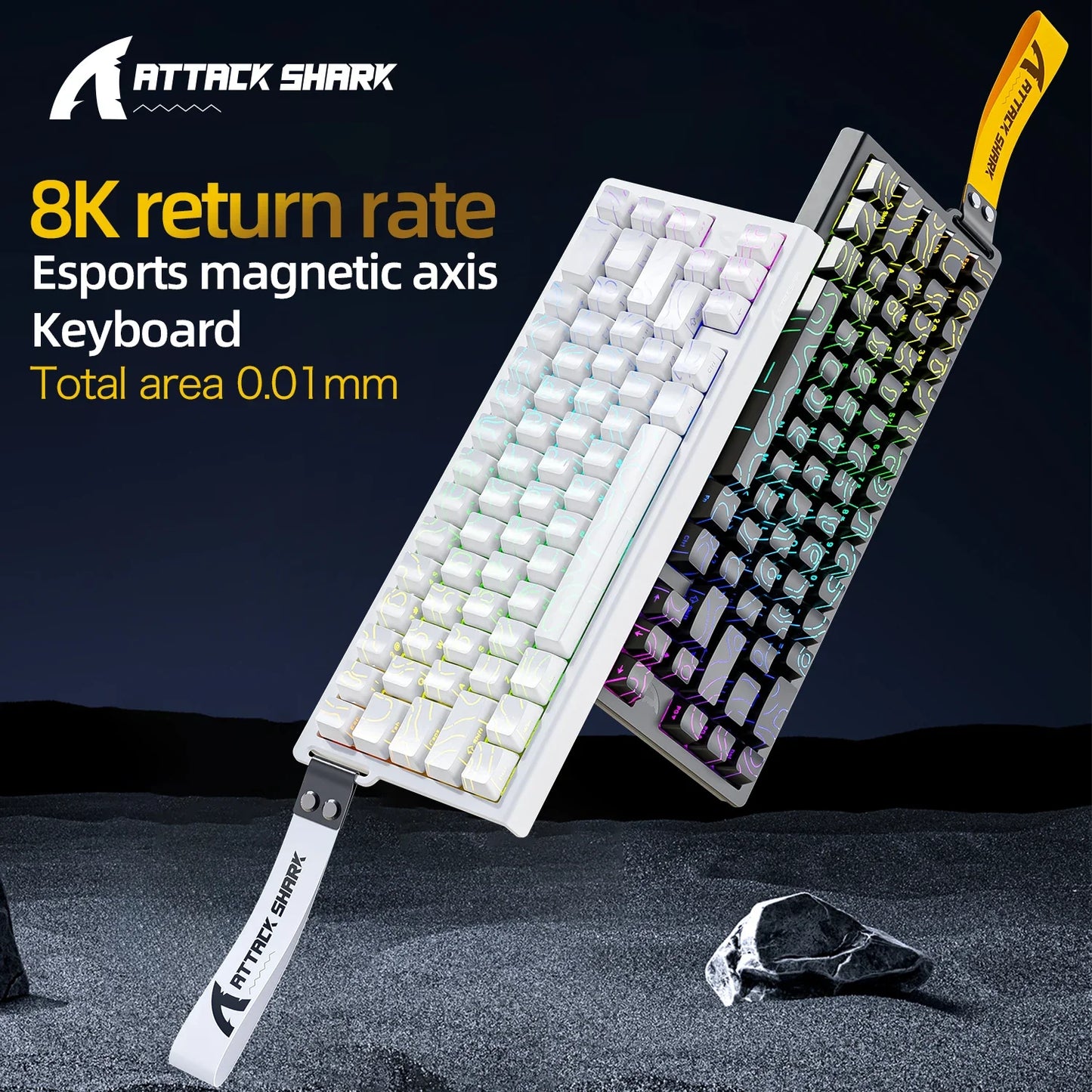 Magnetic Mechanical Gaming Keyboard 68-Key Compact Hot-Swap RGB Wired 8000Hz 0.125ms Response