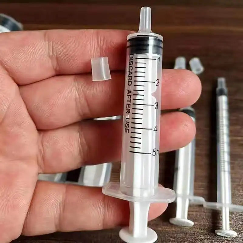 10-Pack Disposable Plastic Syringes No Needle – Lab Measuring & Small Pet Feeder, 5 ml / 10 ml / 20 ml (0.17 / 0.34 / 0.68 fl oz)