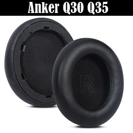 1 Pair Soft Foam Leather Ear Pads Replacement Cushions for Over-Ear Wireless Headphones