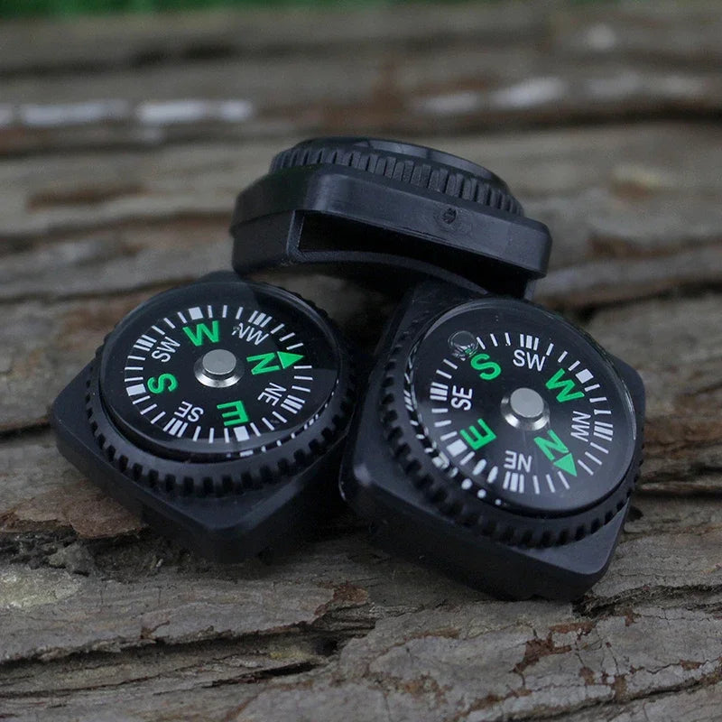 Mini Button Compass for Watch Strap – Portable Survival Navigation for Hiking & Camping (5 or 10-Pack)