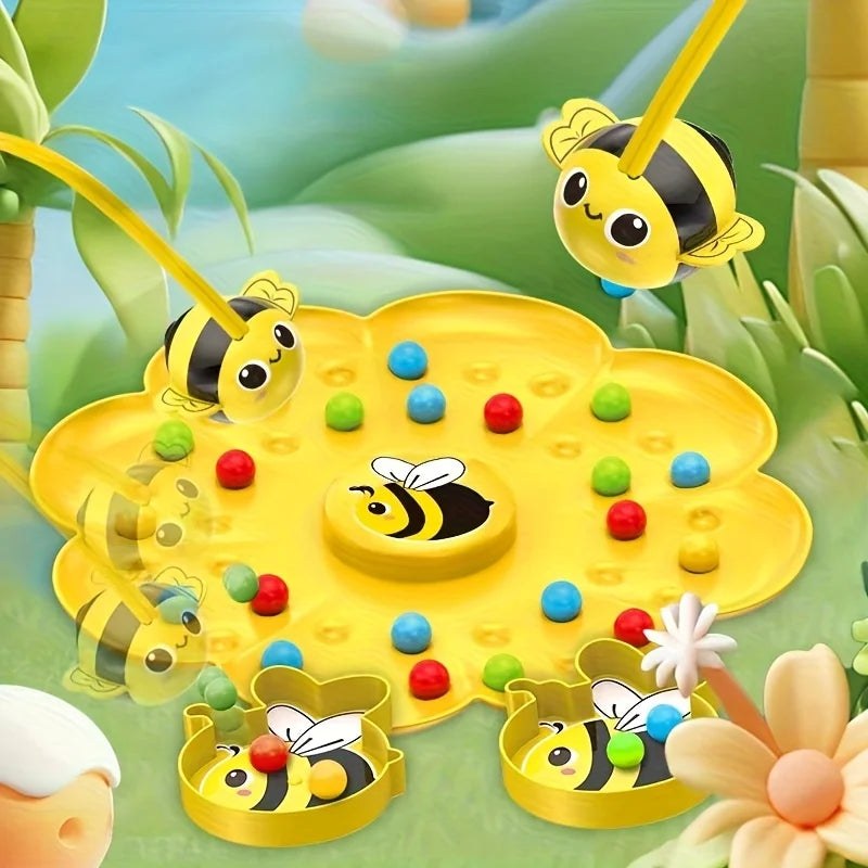 Little Bumblebee Multifunctional Kids Board Game Puzzle & Fishing Interactive Educational Toy Family Christmas Gift