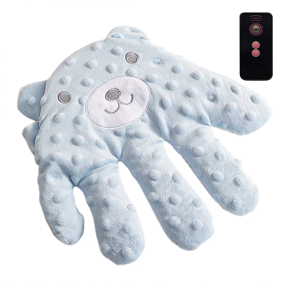 Baby Soothing Palm Sleep Pillow with Remote – Infant Calming Anti-Startle Hand Plush, 26 x 24 cm (10.2 x 9.4 in)