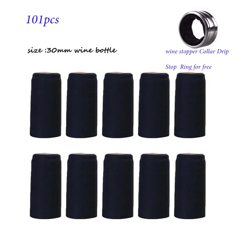 PVC Heat-Shrink Wine Bottle Capsules - Shrink Wrap Caps for Home Bottling