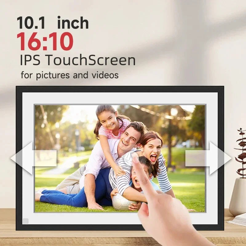 10.1-Inch (25.7 cm) WiFi Digital Photo Frame 1280×800 IPS Touchscreen – 32GB Cloud Smart Picture Frame (Frameo App)