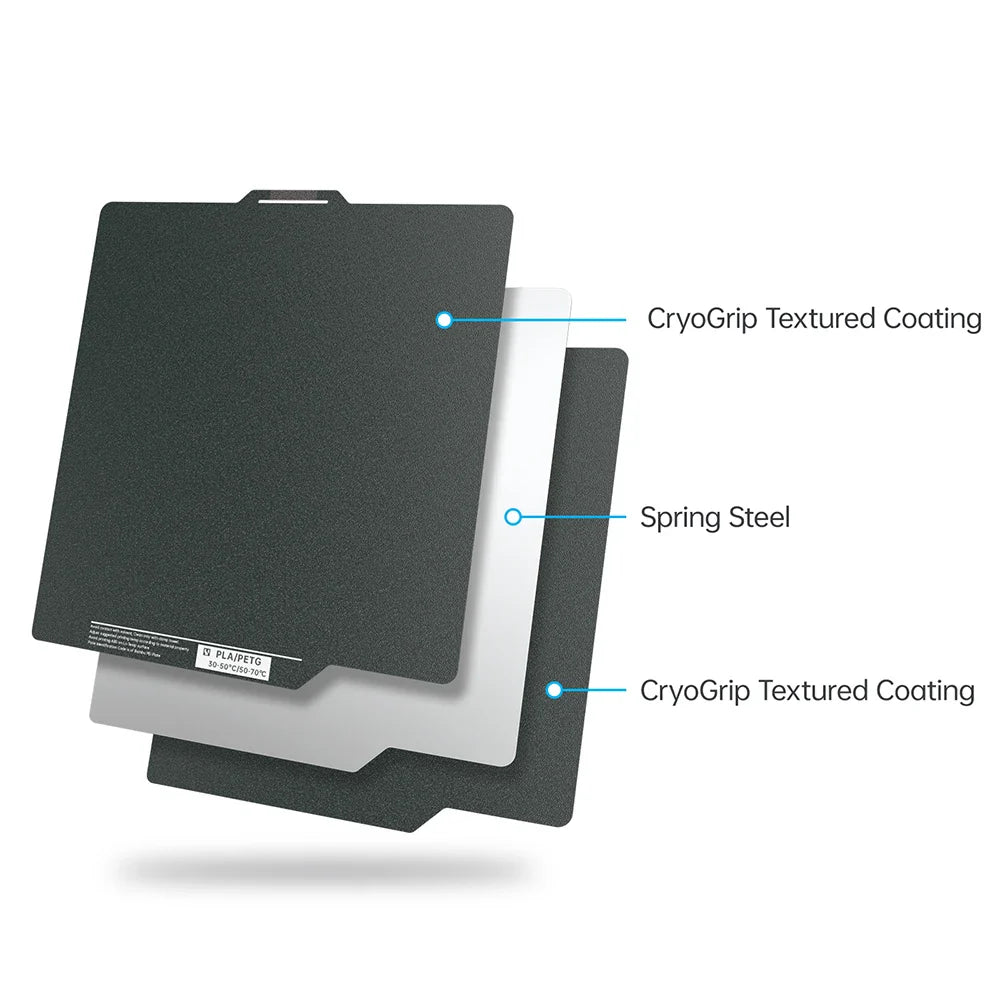 Panda CryoGrip Pro Double-Sided Spring Steel Build Plate - No-Clog Coating for 3D Printers
