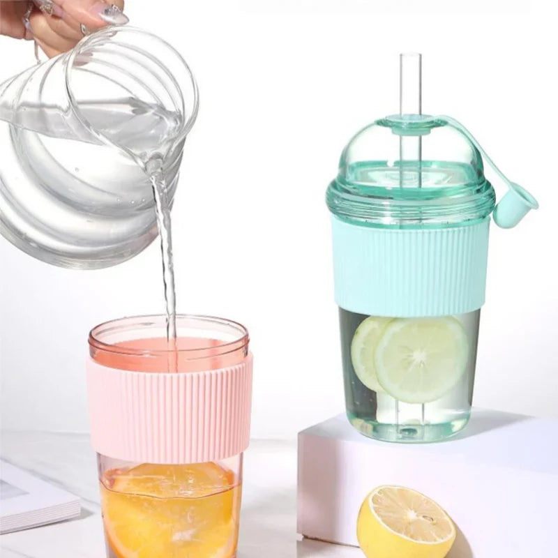 Insulated Flip Straw Bottle — 430ml (14oz) & 630ml (21oz) Leak‑Proof Travel Water Bottle for Coffee, Sports & Work