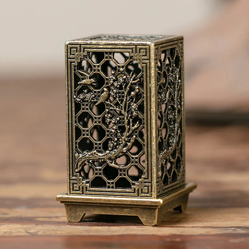 Vertical Alloy Incense Burner Hollow Stickless Powder Holder | Xiangyun Home Fragrance Ornament