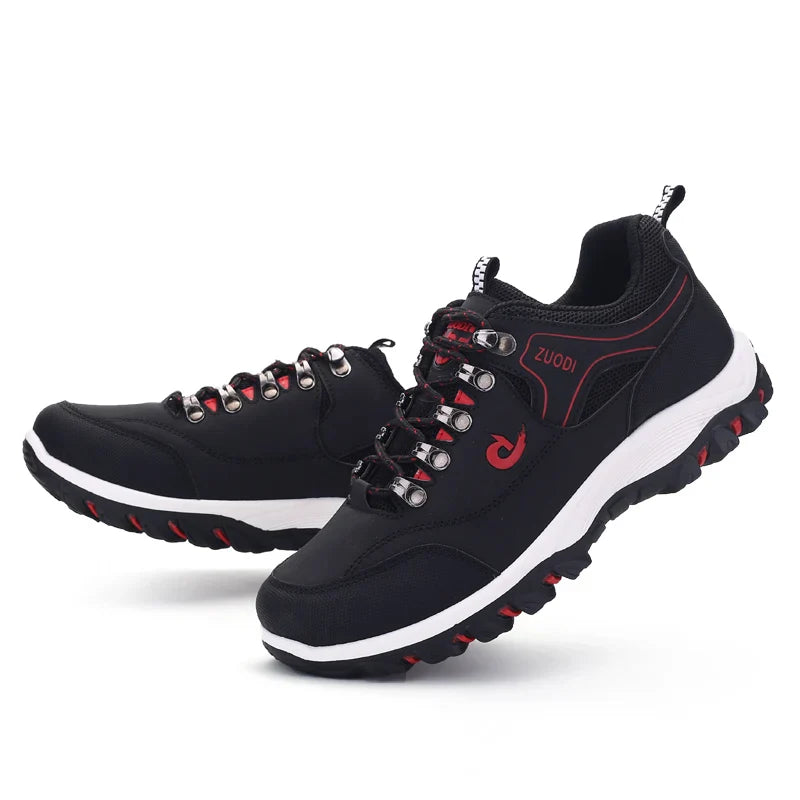 Men's Casual Leather Sneakers – Lightweight Walking & Tennis Shoes with EVA Sole