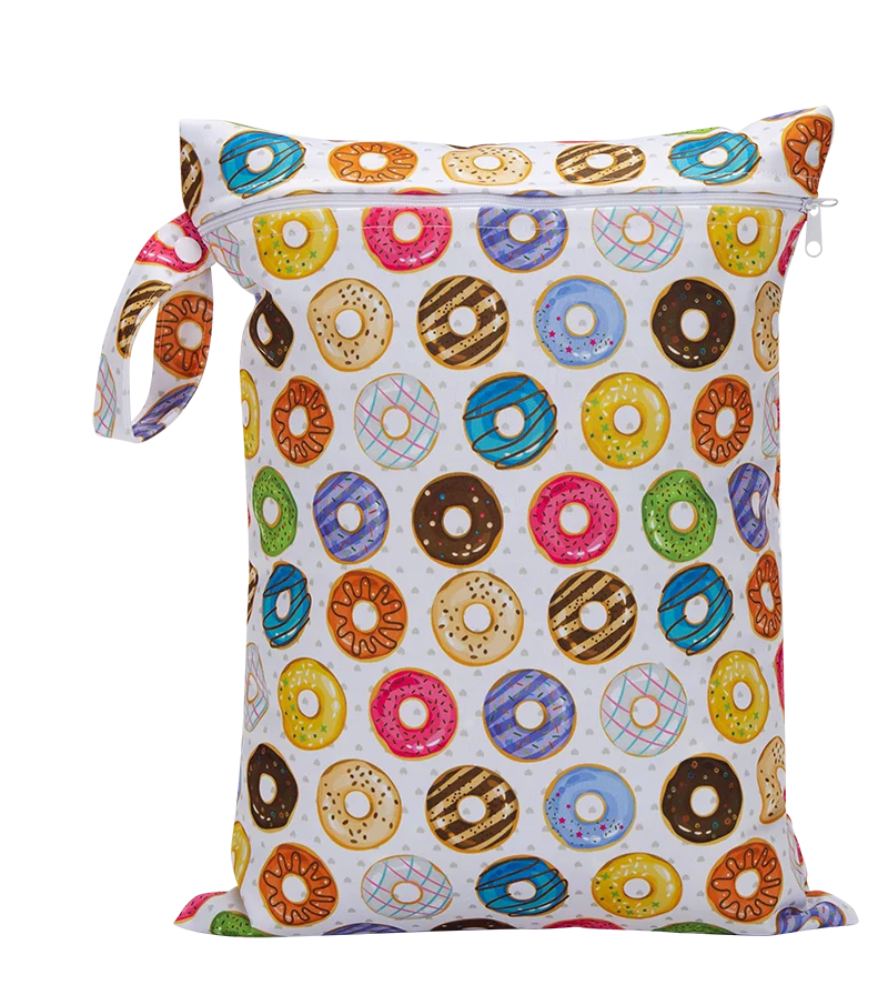 Waterproof Wet Bag 30 x 40 cm (11.8 x 15.7 in) Reusable Washable Diaper & Swim Pouch for Travel