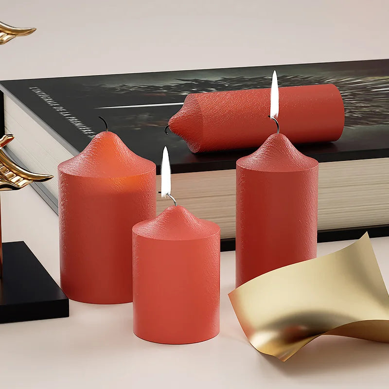 3D Vertebra Cylinder Silicone Candle Mold — DIY Plaster & Epoxy Resin Craft Mold for Wedding & Home Decor