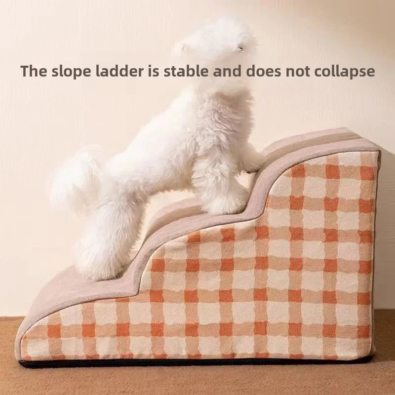 High-Density Foam Pet Ramp — Non-Slip Dog & Cat Stairs Sofa Ladder for Older Pets with Joint Pain