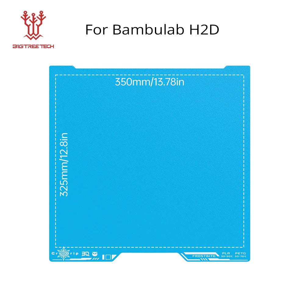 Panda CryoGrip Pro Double-Sided Spring Steel Build Plate - No-Clog Coating for 3D Printers