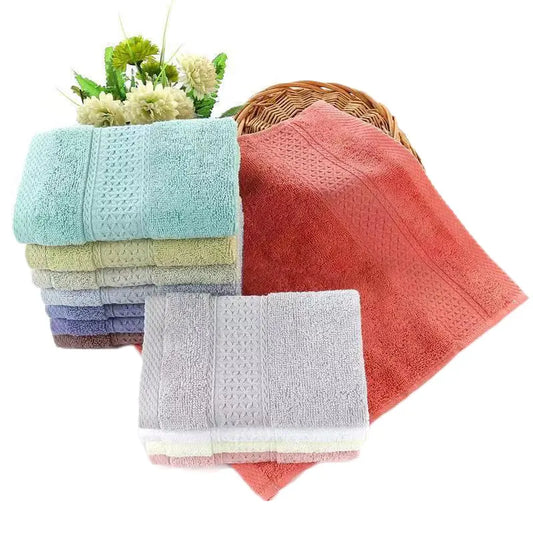 100% Cotton Face Towel 34 x 34 cm (13.4 x 13.4 in) Soft Square Washcloth for Kids & Adults Absorbent Facial Hand Towel