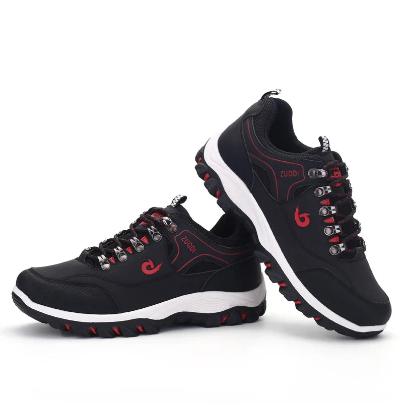 Men's Casual Leather Sneakers – Lightweight Walking & Tennis Shoes with EVA Sole