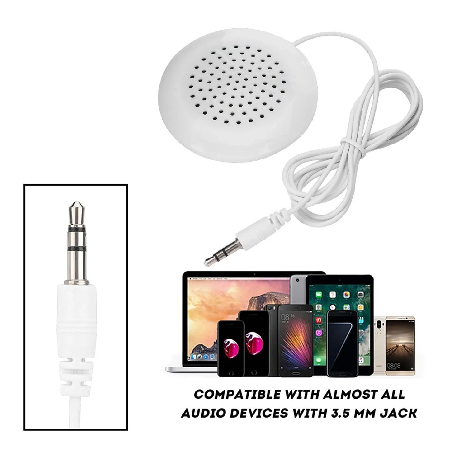DIY Pillow Speaker 3.5mm Mini Stereo Portable Speaker for MP3, Phone, CD Players