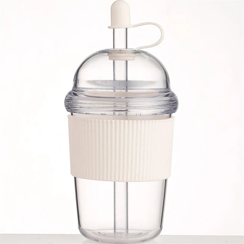 Insulated Flip Straw Bottle — 430ml (14oz) & 630ml (21oz) Leak‑Proof Travel Water Bottle for Coffee, Sports & Work